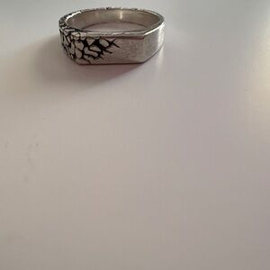 Clocks and Colours Silver Ring (Size 9)